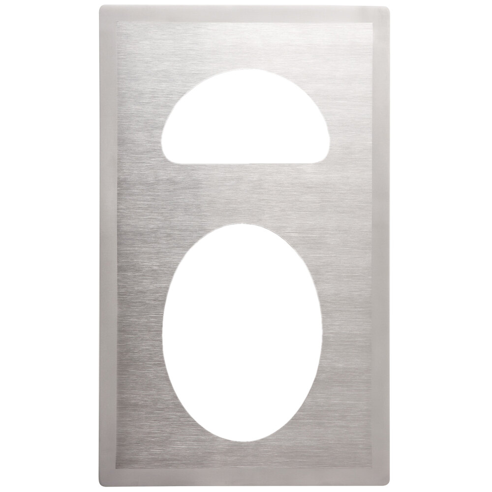 Vollrath 8240216 Miramar® Stainless Steel Adapter Plate with Satin Finish Edge for Small Oval Pan and Half Oval Pan