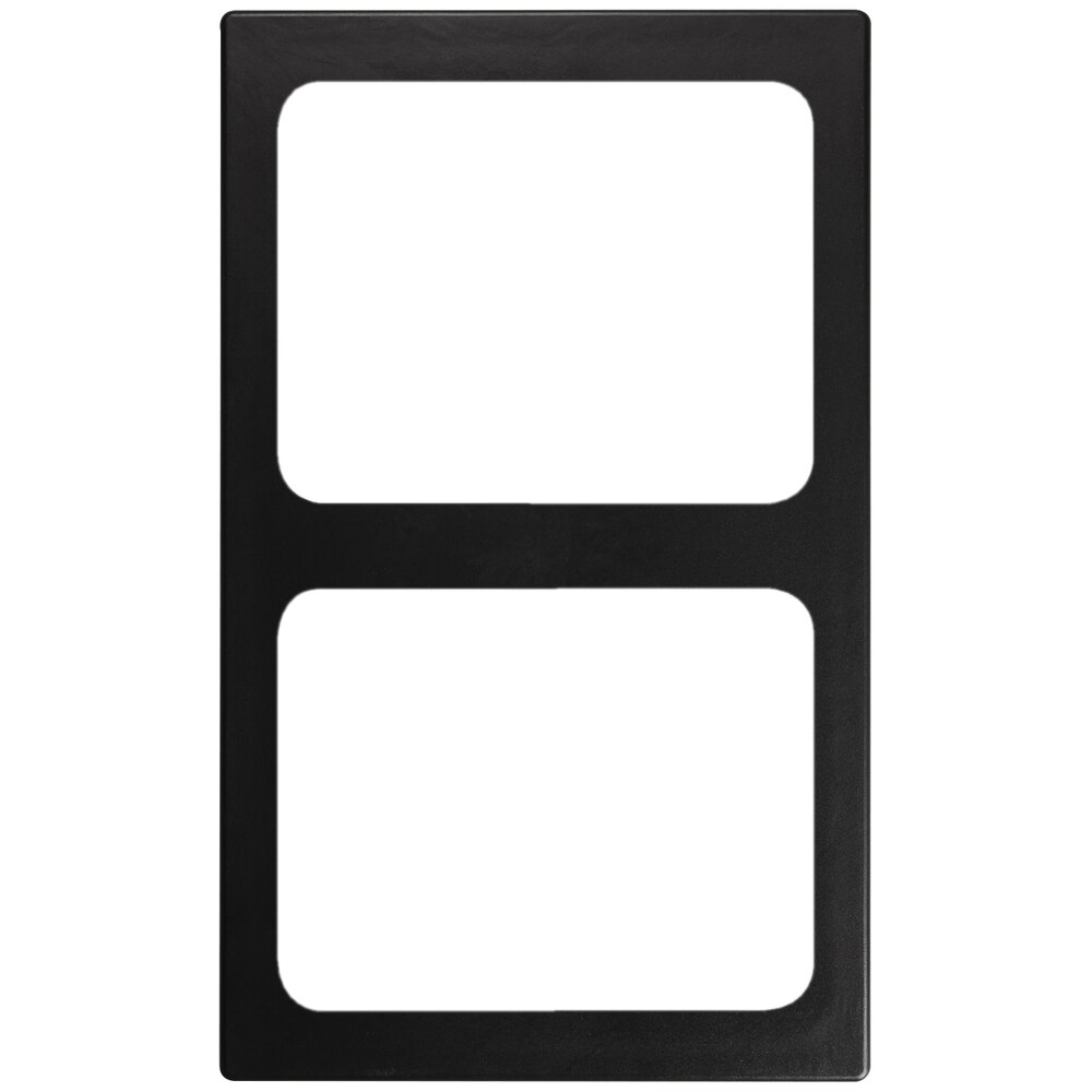 Vollrath 8244118 Miramar® 2 Compartment Solid Black Resin Adapter Plate for Vollrath 40005 Pans