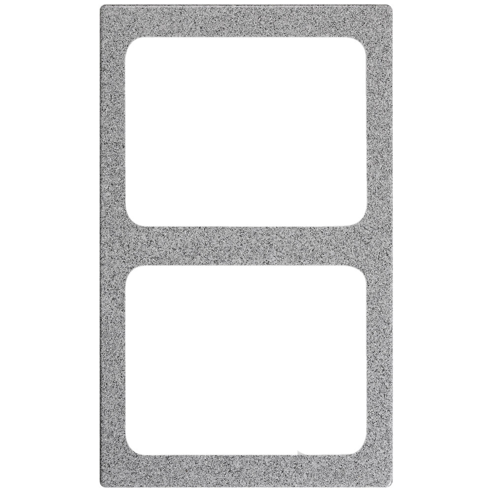 Vollrath 8244124 Miramar® 2 Compartment Gray Granite Resin Adapter Plate for Vollrath 40005 Pans