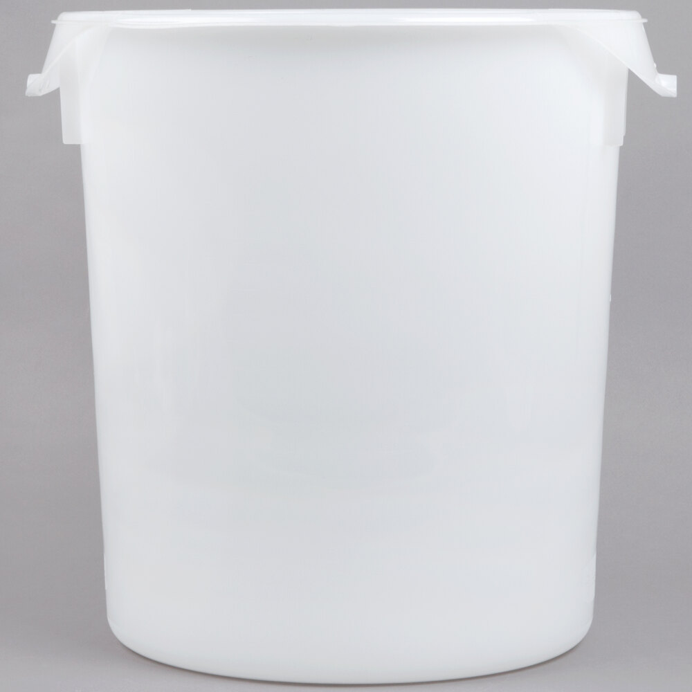 Rubbermaid® 22 Qt. White Round Polyethylene Food Storage Container