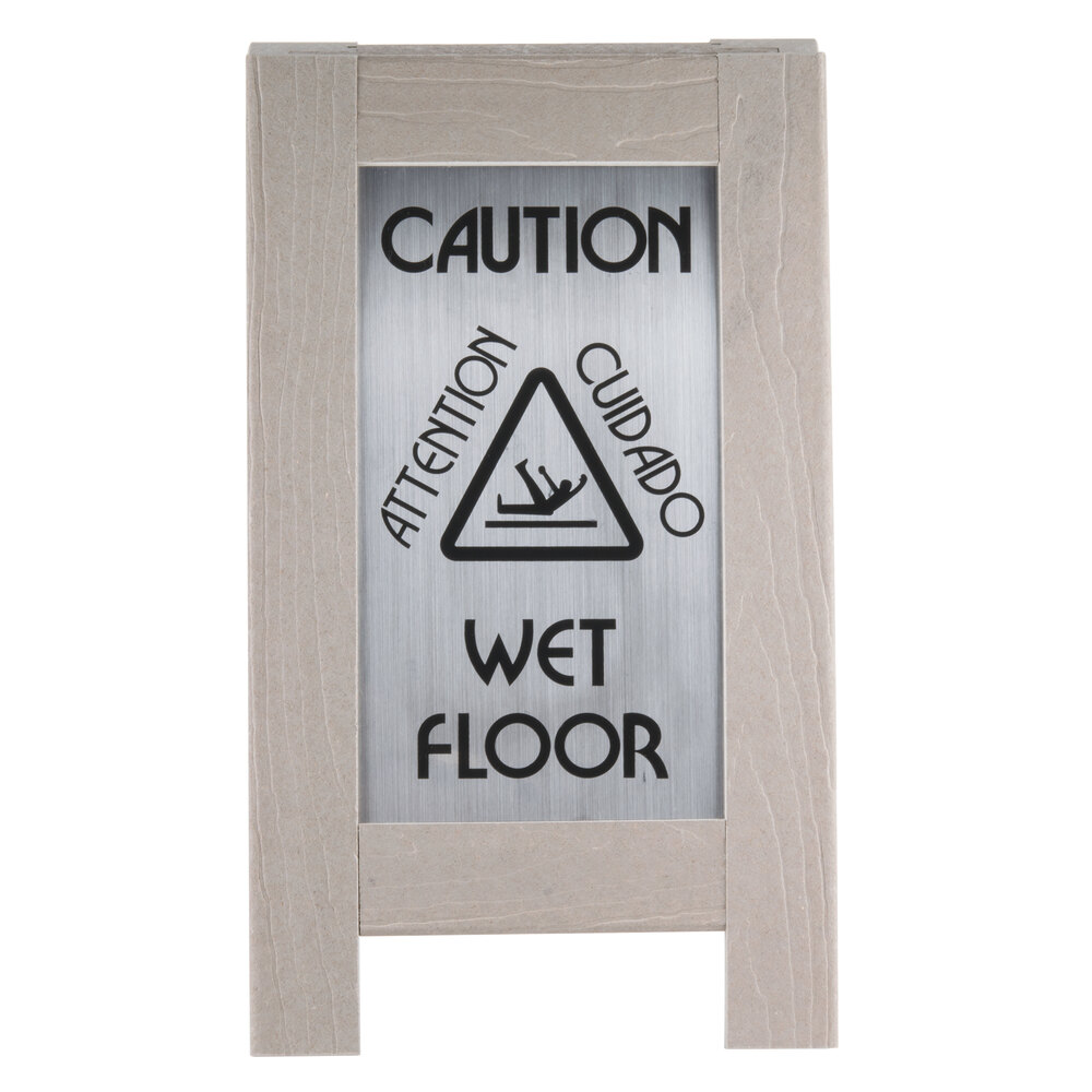Cal-Mil 3504 22" 2-Sided Composite Outdoor Wet Floor Sign