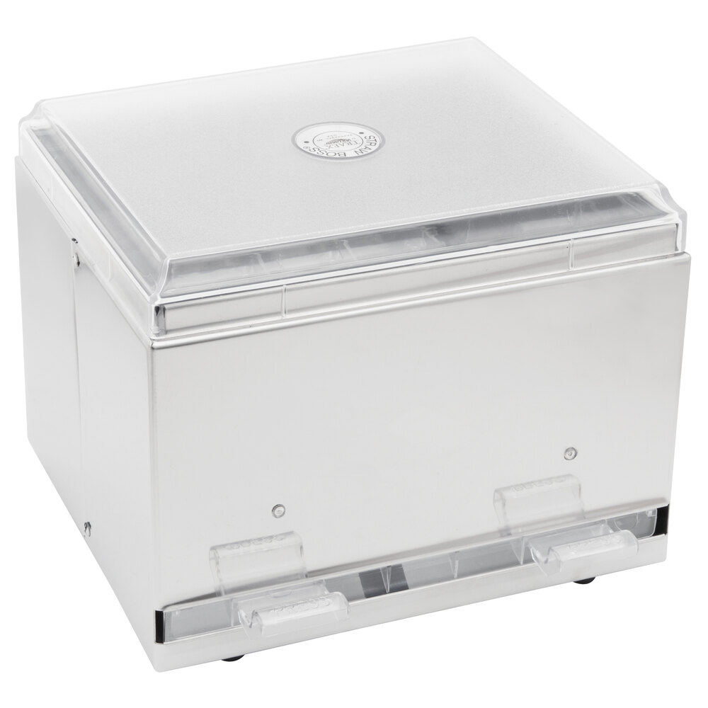 Vollrath 3802-28 Straw Boss Double Sided Bulk Unwrapped Straw Dispenser - Stainless Steel