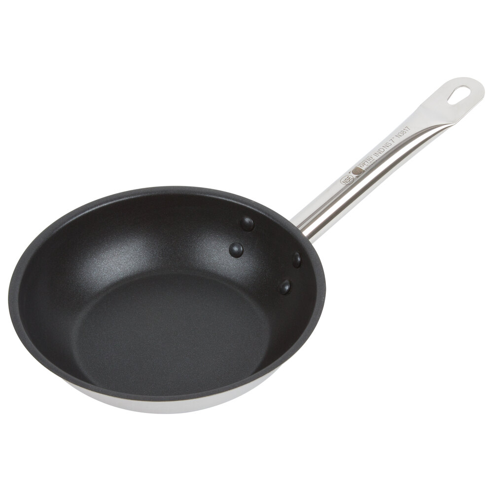 Vollrath N3817 Optio 7" Stainless Steel Non-Stick Fry Pan with Aluminum-Clad Bottom