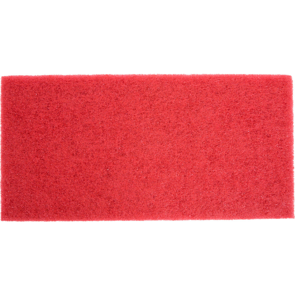 3M 5100 14" x 28" Red Buffing Pad - 10/Case