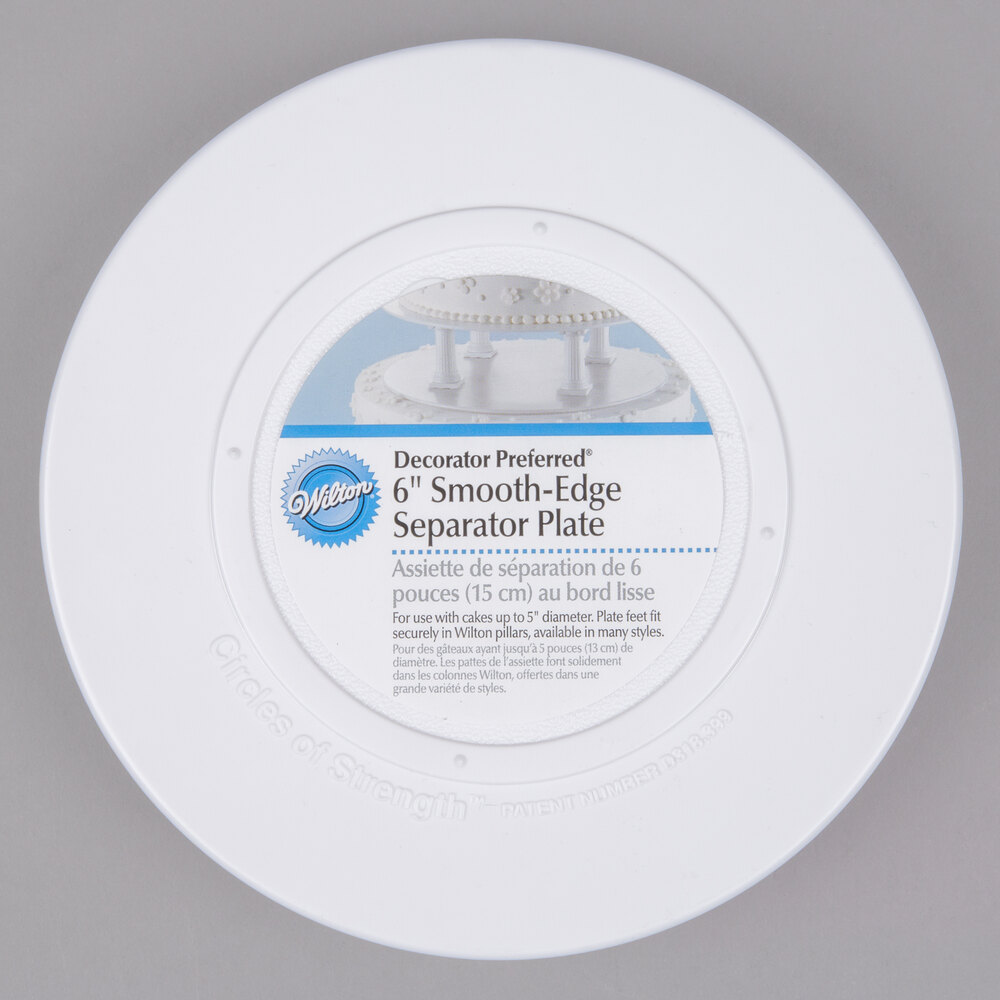 Wilton 191005591 Decorator Preferred 6" Round Smooth Edge Cake Separator Plate
